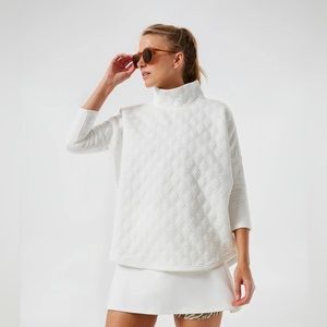 XS / S Tuckernuck Sport White Funnel Ally Swing Sweatshirt.